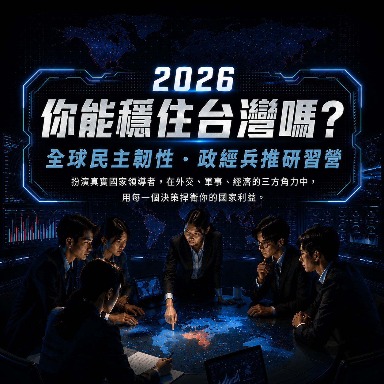  學員招募中：2026全球民主防衛政經兵推研習營招生中